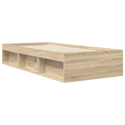 Sengestel med opbevaring Sonoma-eg 80 x 200 cm Konstrueret træ