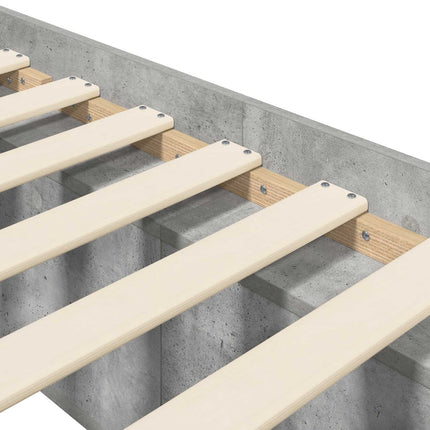 Sengestel med opbevaring Betongrå 80 x 200 cm Konstrueret træ