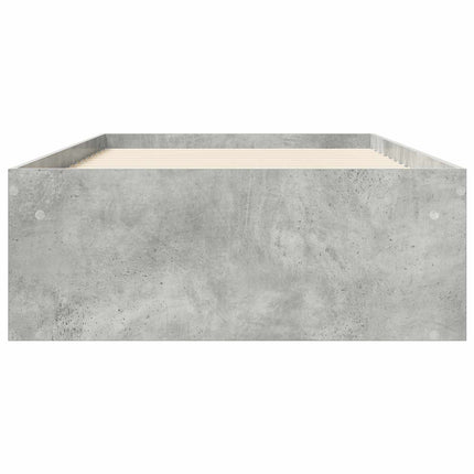 Sengestel med opbevaring Betongrå 80 x 200 cm Konstrueret træ
