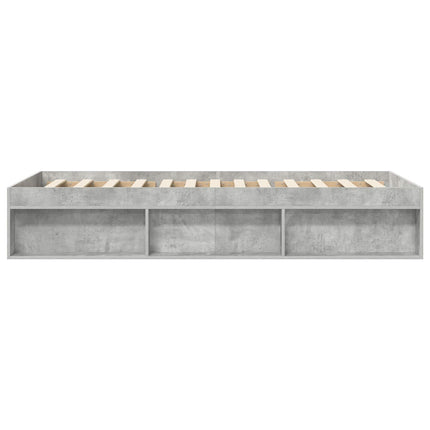 Sengestel med opbevaring Betongrå 80 x 200 cm Konstrueret træ
