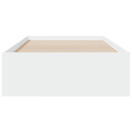 Sengestel med opbevaring Hvid 80 x 200 cm Konstrueret træ