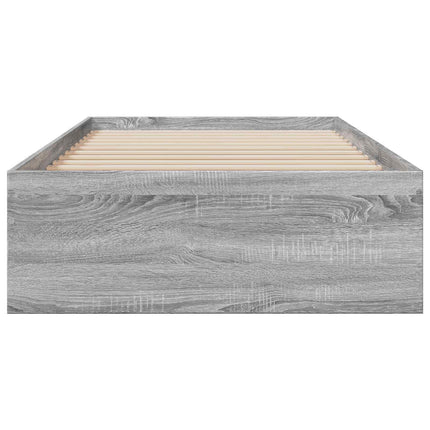Sengestel med opbevaring Grå Sonoma 80 x 200 cm Konstrueret træ