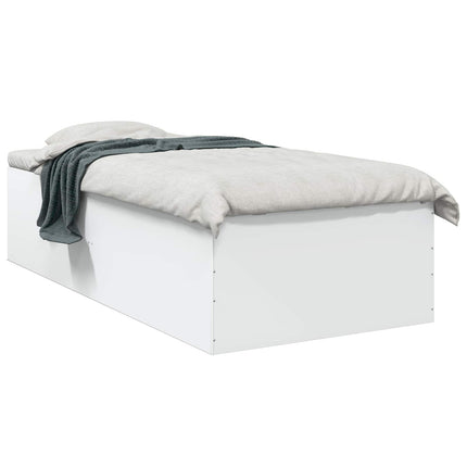 Gulvsengramme Hvid 80 x 200 cm Konstrueret træ