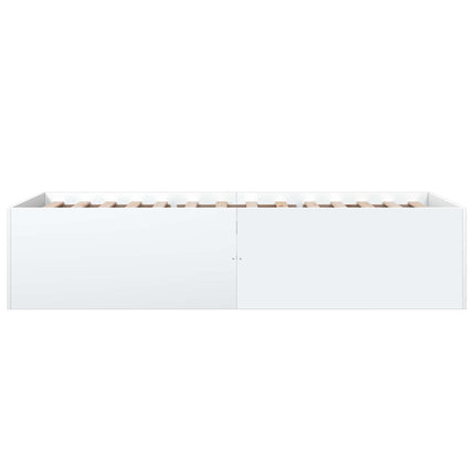 Gulvsengramme Hvid 80 x 200 cm Konstrueret træ