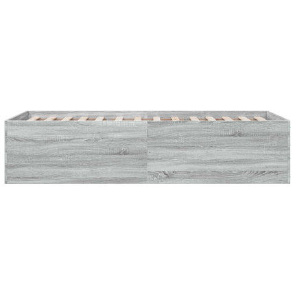 Gulvsengramme Betongrå 80 x 200 cm Konstrueret træ