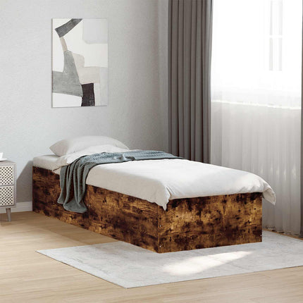 Gulvsengramme Røget eg 80 x 200 cm Konstrueret træ