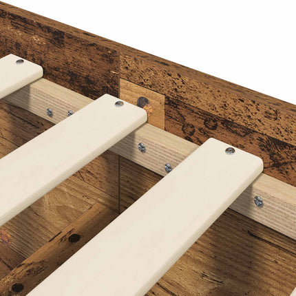 Gulvsengramme Gammelt træ 80 x 200 cm Konstrueret træ