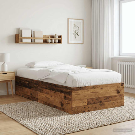 Gulvsengramme Gammelt træ 80 x 200 cm Konstrueret træ