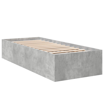 Gulvsengramme Betongrå 80 x 200 cm Konstrueret træ