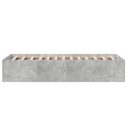 Gulvsengramme Betongrå 80 x 200 cm Konstrueret træ