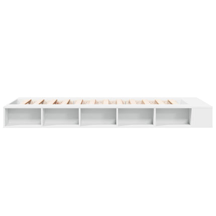 Sengestel med opbevaring Hvid 80 x 200 cm Konstrueret træ