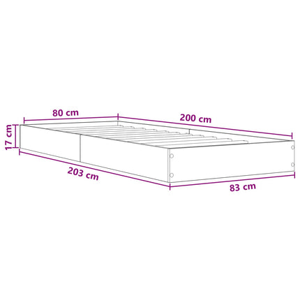 Sengestel med opbevaring Hvid 80 x 200 cm Konstrueret træ