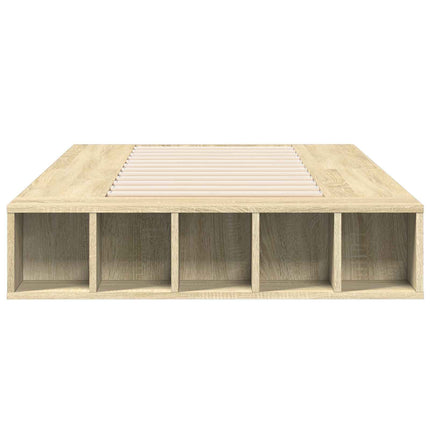 Sengestel med opbevaring Sonoma-eg 80 x 200 cm Konstrueret træ