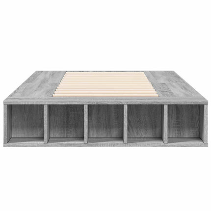 Sengestel med opbevaring Grå Sonoma 80 x 200 cm Konstrueret træ