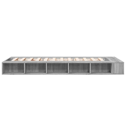 Sengestel med opbevaring Grå Sonoma 80 x 200 cm Konstrueret træ