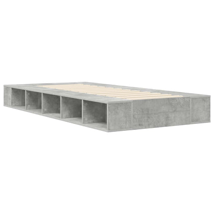 Sengestel med opbevaring Betongrå 80 x 200 cm Konstrueret træ