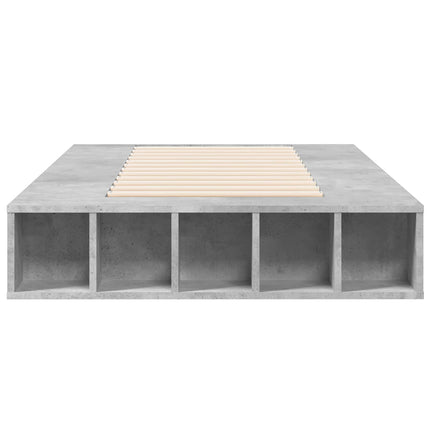 Sengestel med opbevaring Betongrå 80 x 200 cm Konstrueret træ