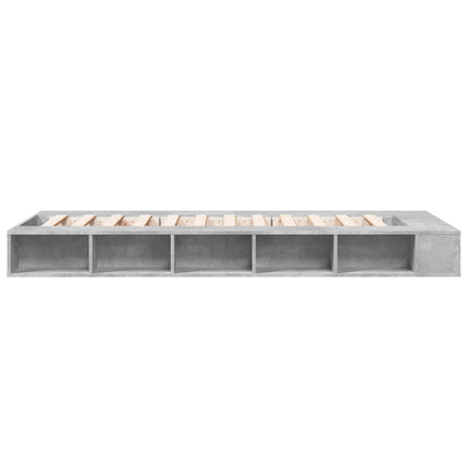 Sengestel med opbevaring Betongrå 80 x 200 cm Konstrueret træ