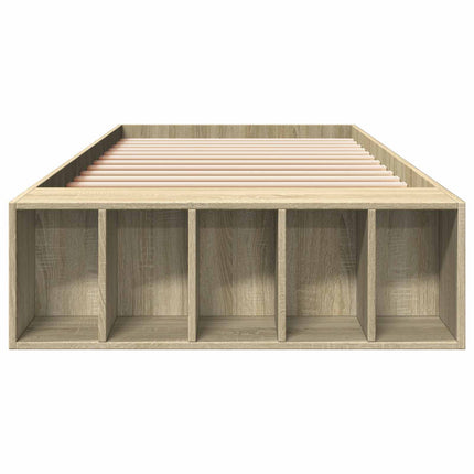 Sengestel med opbevaring Sonoma-eg 80 x 200 cm Konstrueret træ