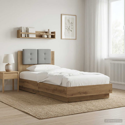 Sengestel med hovedgærde Artisan-eg 80 x 200 cm Konstrueret træ