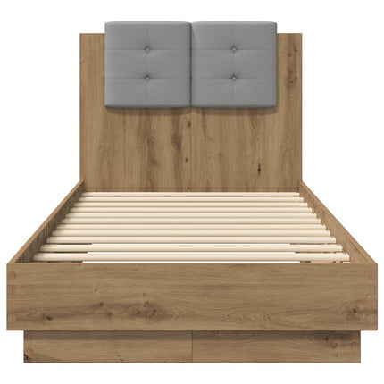 Sengestel med hovedgærde Artisan-eg 80 x 200 cm Konstrueret træ