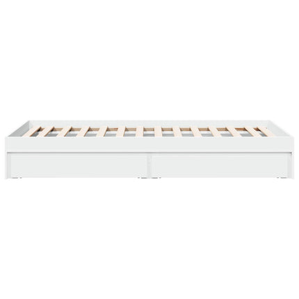 Sengestel med opbevaring Hvid 80 x 200 cm Konstrueret træ