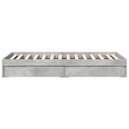 Sengestel med opbevaring Betongrå 80 x 200 cm Konstrueret træ