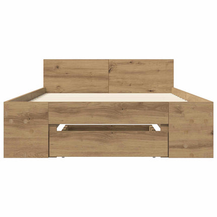Sengestel med opbevaring Artisan-eg 80 x 200 cm Konstrueret træ