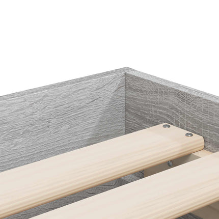Sengestel med opbevaring Betongrå 80 x 200 cm Konstrueret træ