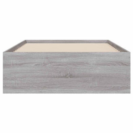 Sengestel med opbevaring Betongrå 80 x 200 cm Konstrueret træ
