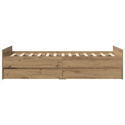 Sengestel med opbevaring Artisan-eg 80 x 200 cm Konstrueret træ