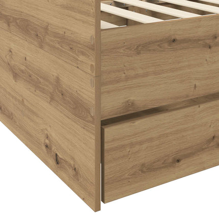 Sengestel med opbevaring Artisan-eg 80 x 200 cm Konstrueret træ