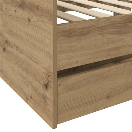 Sengestel med opbevaring Artisan-eg 80 x 200 cm Konstrueret træ