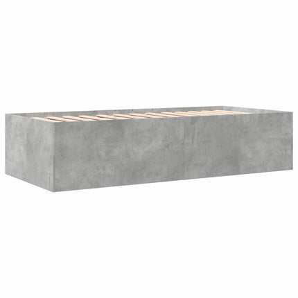 Sengestel med opbevaring Betongrå 80 x 200 cm Konstrueret træ