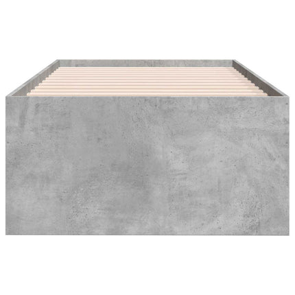 Sengestel med opbevaring Betongrå 80 x 200 cm Konstrueret træ
