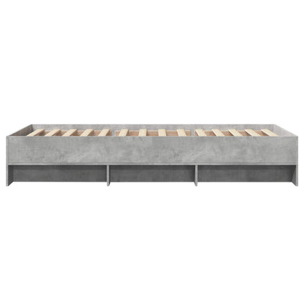 Sengestel med hylde Betongrå 80 x 200 cm Konstrueret træ