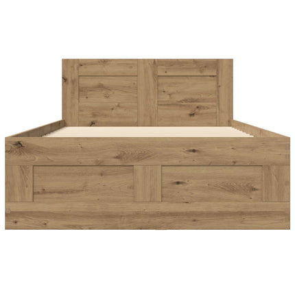 Sengestel med hovedgærde Artisan-eg 80 x 200 cm Konstrueret træ