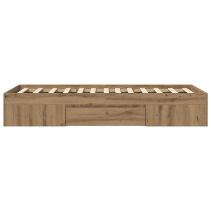 Sengestel med opbevaring Artisan-eg 80 x 200 cm Konstrueret træ