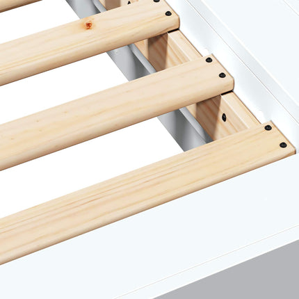 Gulvsengramme Hvid 80 x 210 cm Konstrueret træ