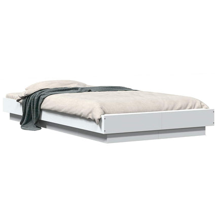 Gulvsengramme Hvid 80 x 210 cm Konstrueret træ