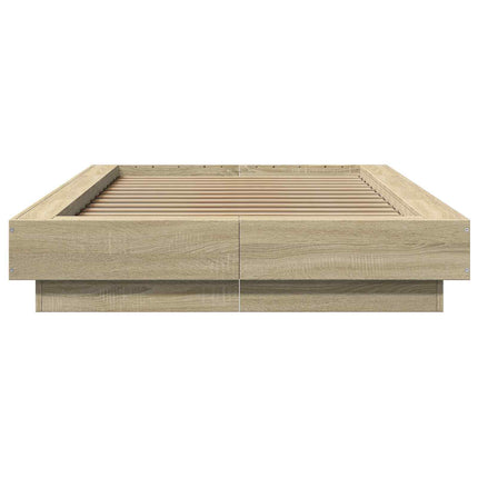 Gulvsengramme Sonoma-eg 80 x 210 cm Konstrueret træ