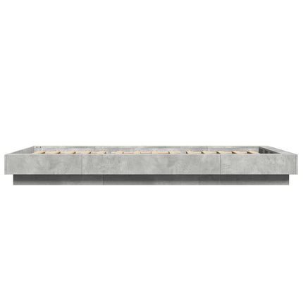 Gulvsengramme Betongrå 80 x 210 cm Konstrueret træ