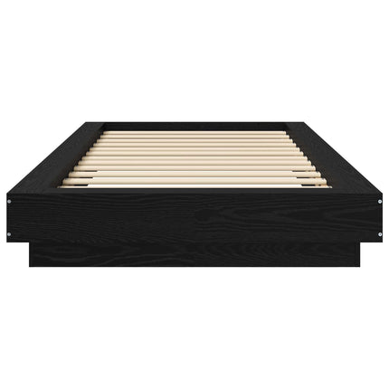 Gulvsengramme Sort eg 80 x 210 cm Konstrueret træ