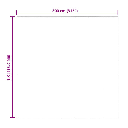 Planteovertræk Transparent 8 x 8 m PVC