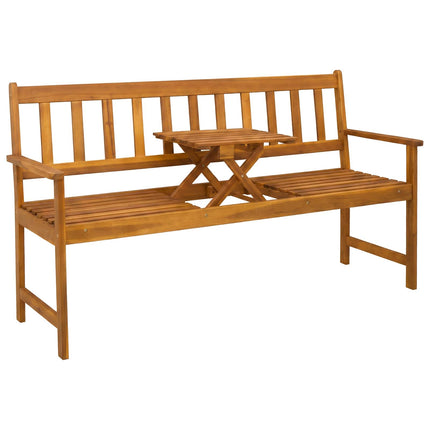 Havebænk 158 x 55 x 89 cm Massivt Akacietræ Naturfarvet