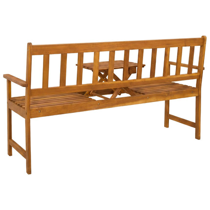 Havebænk 158 x 55 x 89 cm Massivt Akacietræ Naturfarvet