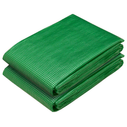 Presenning med øjer 2 stk. Grøn 1,5 x 10 m 260 gsm PE