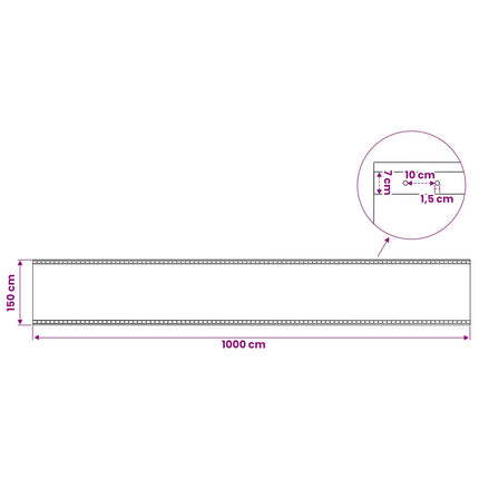 Presenning med øjer 2 stk. Grøn 1,5 x 10 m 260 gsm PE