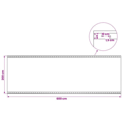 Presenning med øjer 2 stk. Grøn 2 x 6 m 260 gsm PE