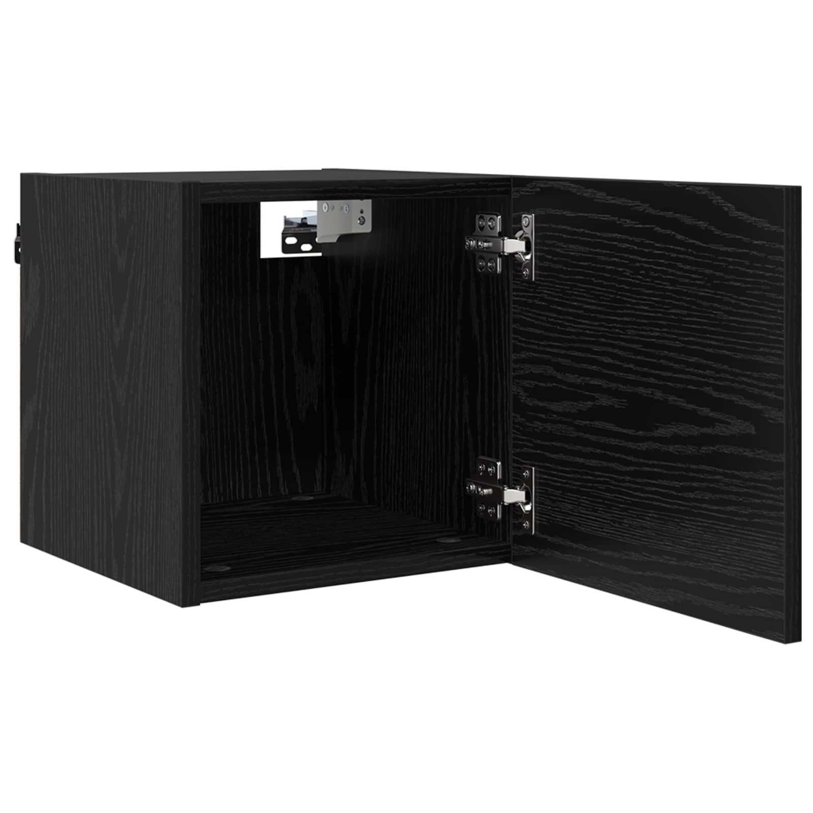 Vægmonteret TV Skab Vægmonteret 4 pcs Sort eg 30,5 x 30 x 30 cm